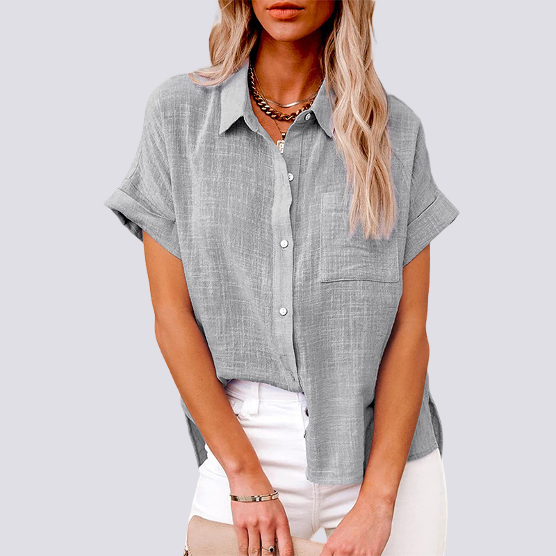 Nicole - Bluse mit kurzen Ärmeln und Tasche