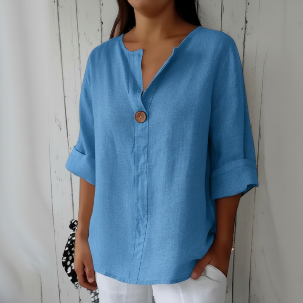 Arabella - Weite Bluse für Damen mit V-Ausschnitt