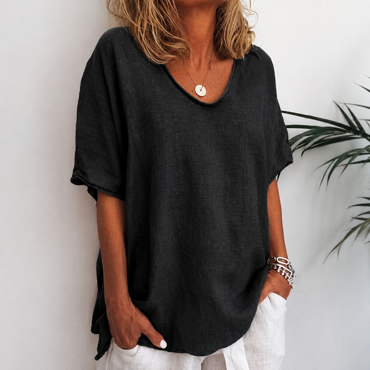 Joanne - Bequem geschnittene Damenbluse