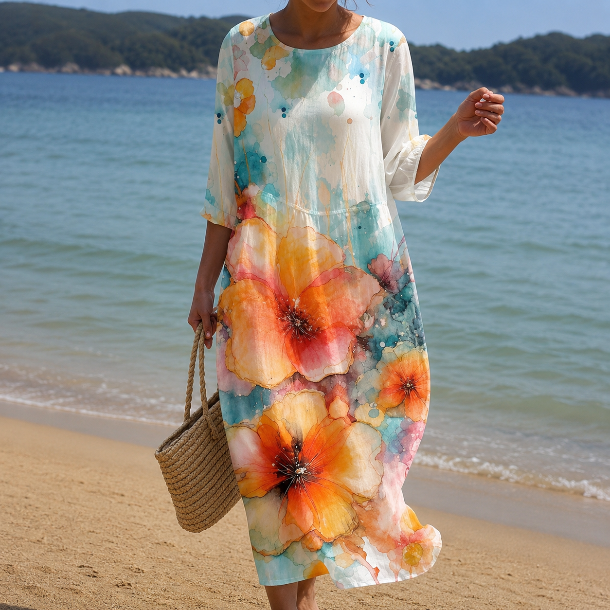 Miranda - Elegante Blumenkleider mit bedecktem Bauch