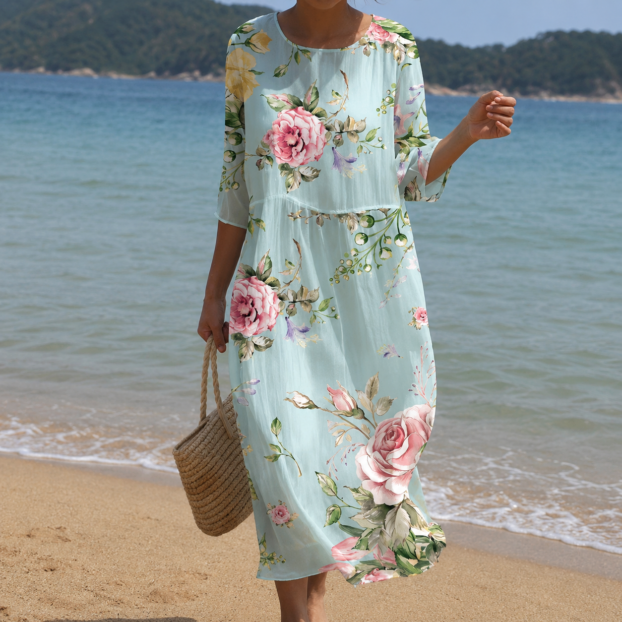Miranda - Elegante Blumenkleider mit bedecktem Bauch
