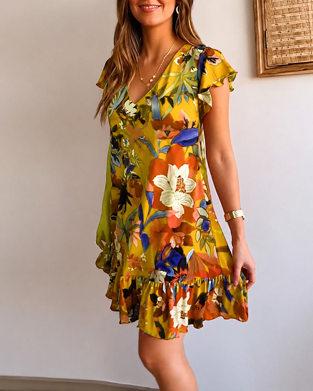 Katelyn - Stilvolles Kleid mit Blumendruck