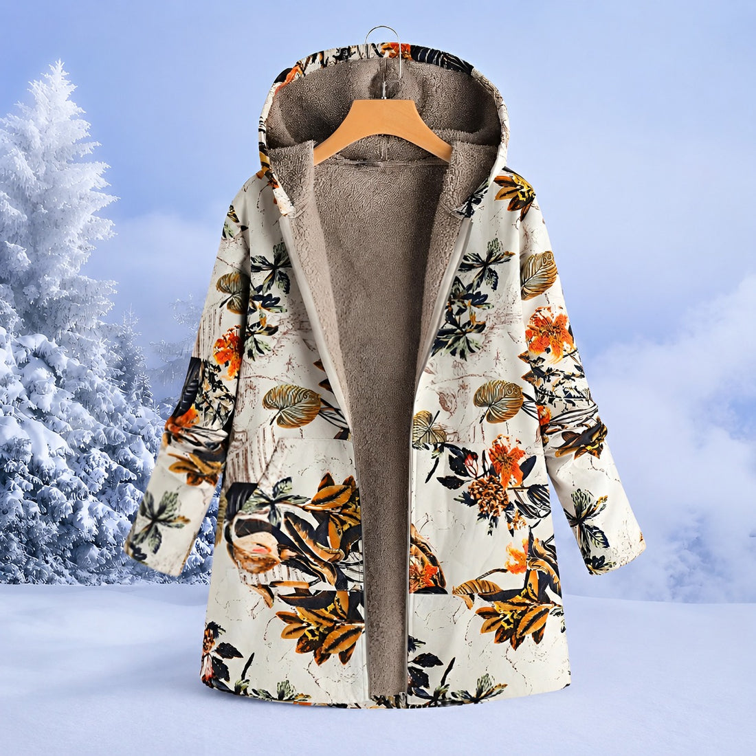 FluffCoat - Farbenfrohe, stilvolle Winterjacke