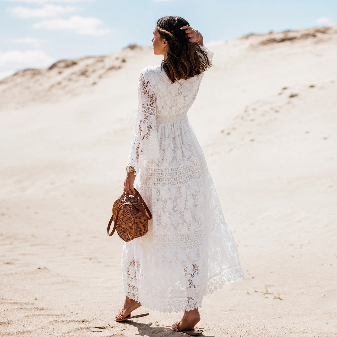 Betty - Elegantes, luftiges Boho-Maxikleid