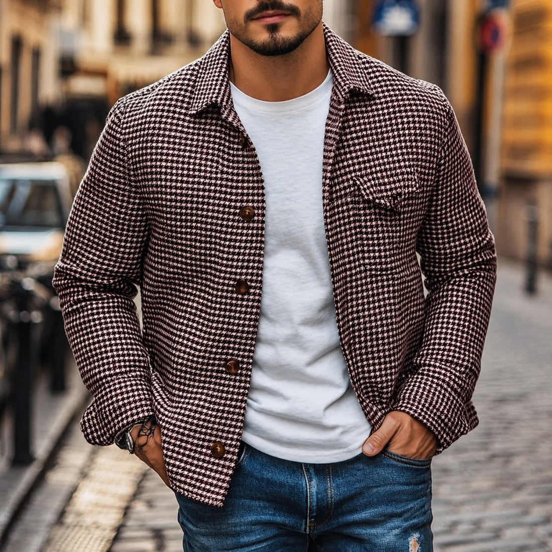 Andrew - Retro-Jacke im klassischen Hemd-Stil