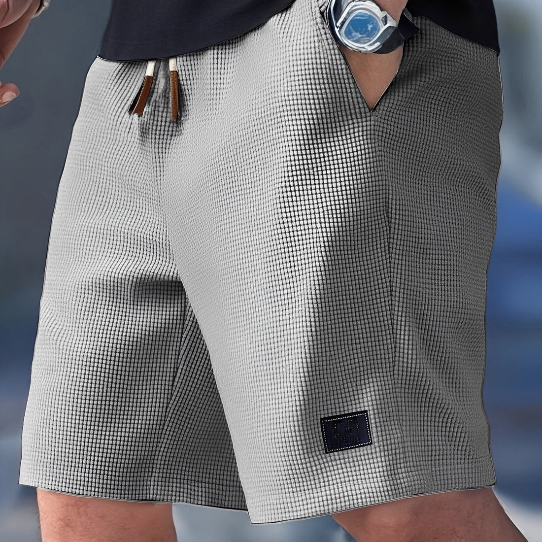 Justin - Luftige Waffel-Shorts