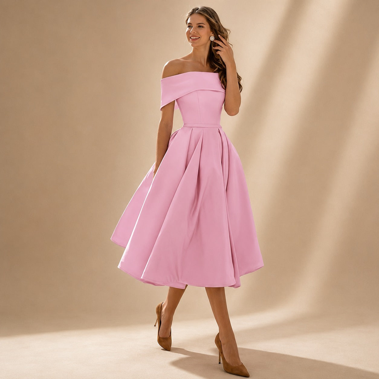 Erika - Stilvolles Kleid mit freien Schultern
