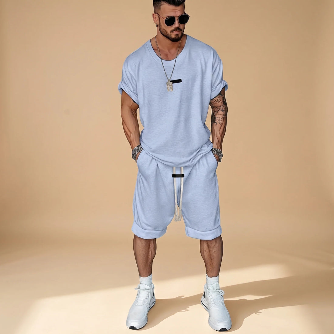 Alan - Komfortables Set mit Hemd und Shorts