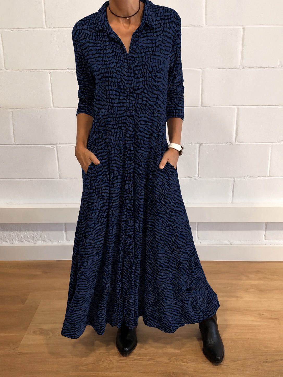 Salma - Elegantes Kleid mit Taschenklappen