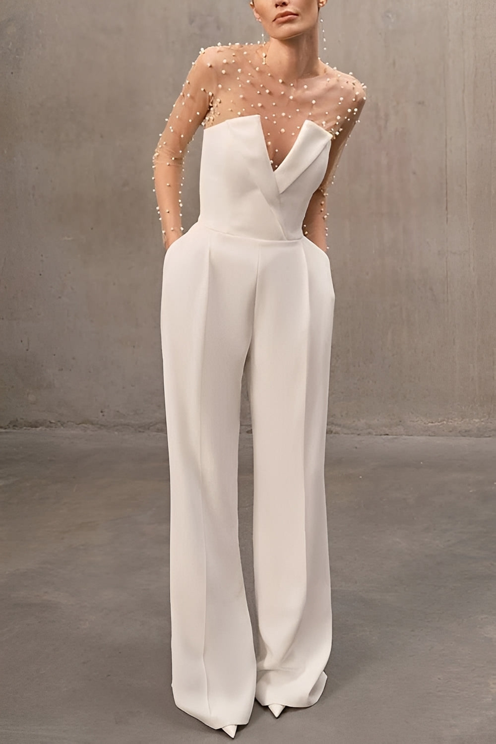 Nadine - Stilvoller trägerfreier Jumpsuit
