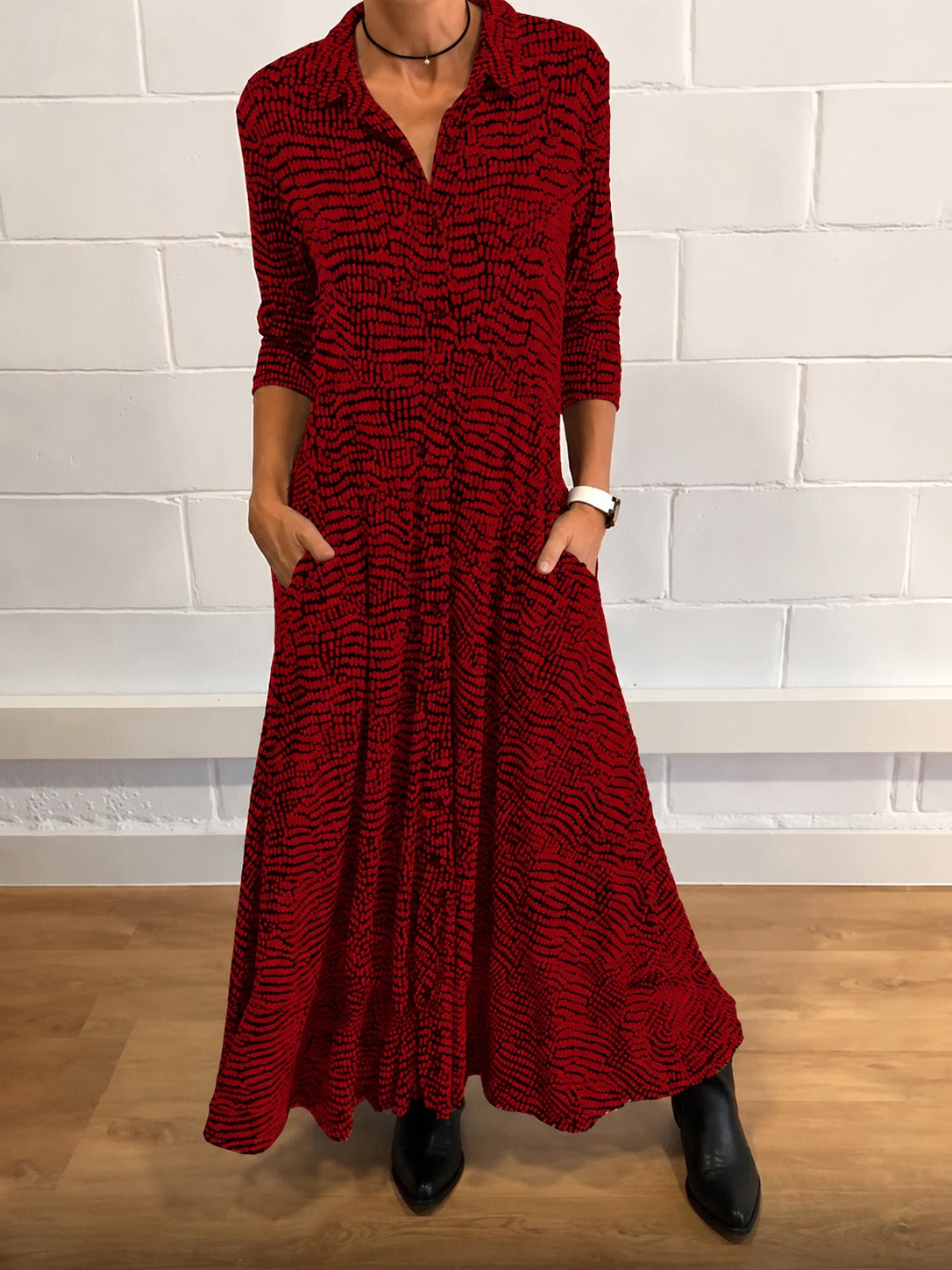 Salma - Elegantes Kleid mit Taschenklappen
