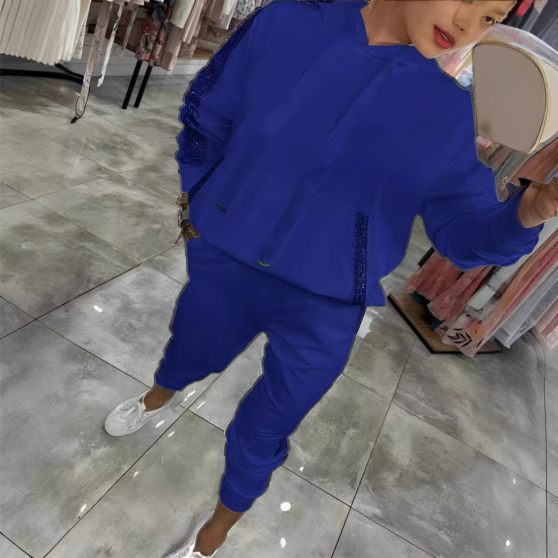 Tiffany - Elegantes Set aus Kapuzenpullover und Hose für Damen