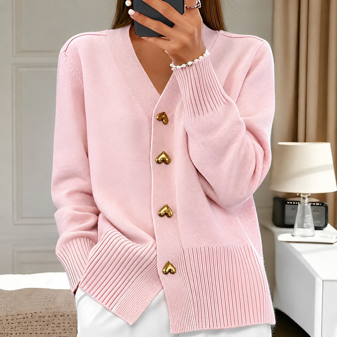 Annalee - Stilvolle Love Button Damenjacke