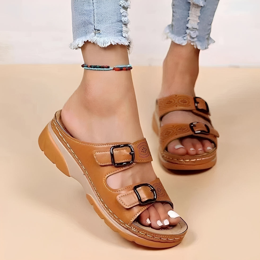 Comfyflex - Sandalen mit doppelten Schnallen