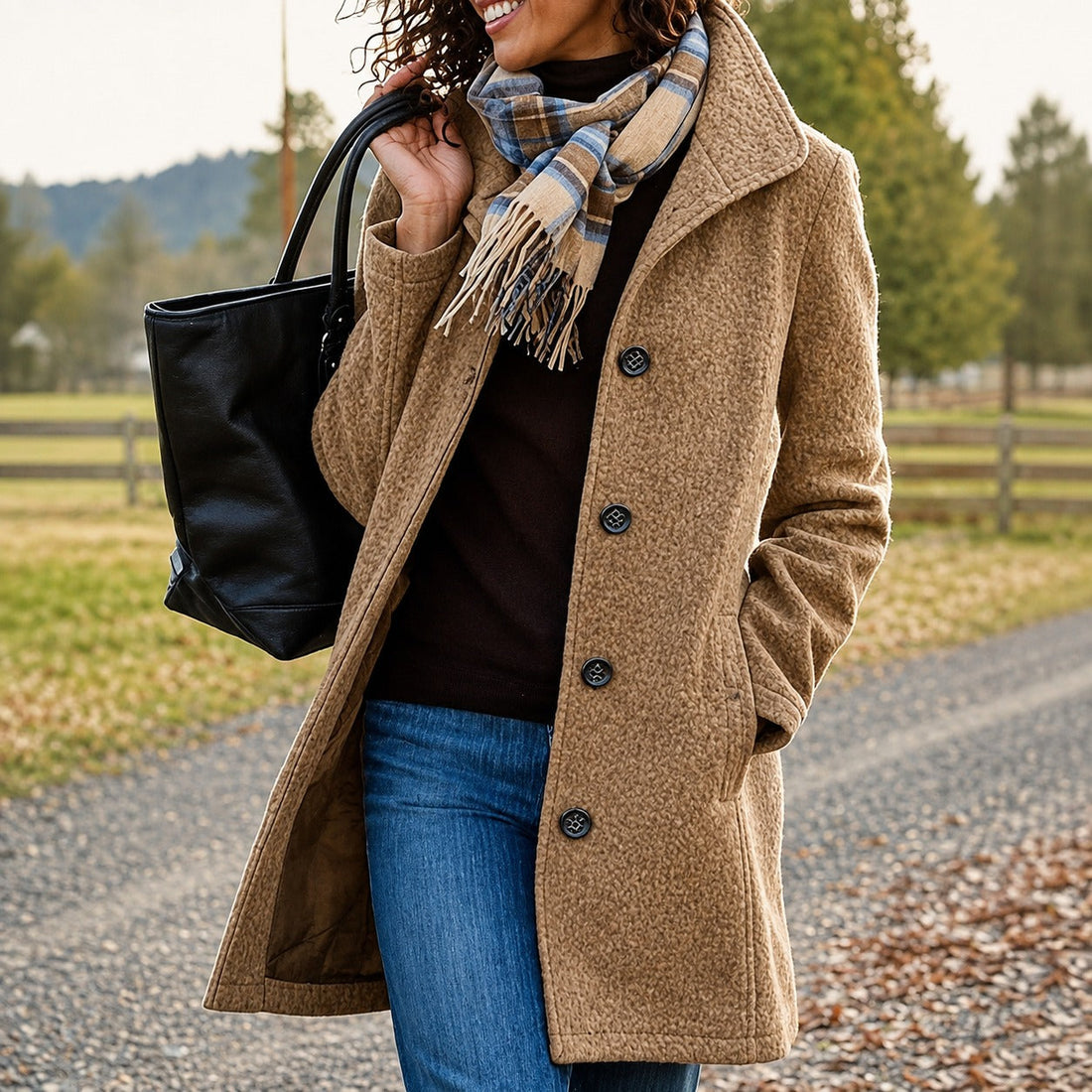 Harper - Warmer, mittellanger Mantel