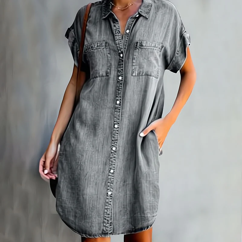 Delight – Lässiges Jeanskleid mit Knöpfen