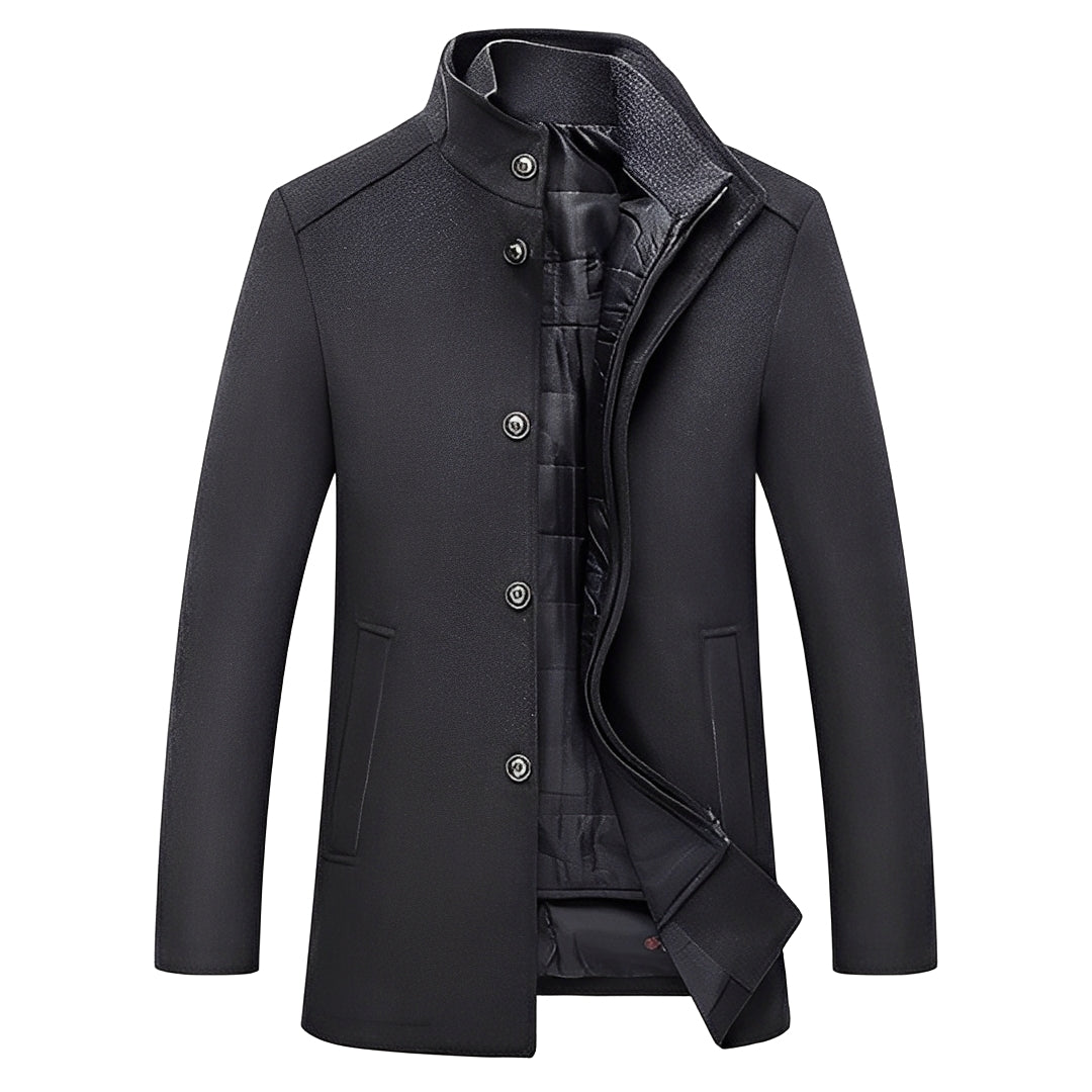 Kylian - Warme Herren-Winterjacke mit Stehkragen und Knöpfen