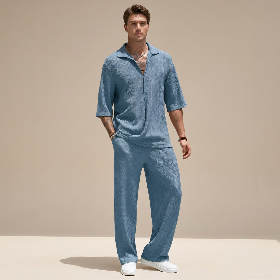 Allen - Legeres Set mit Wellenmuster