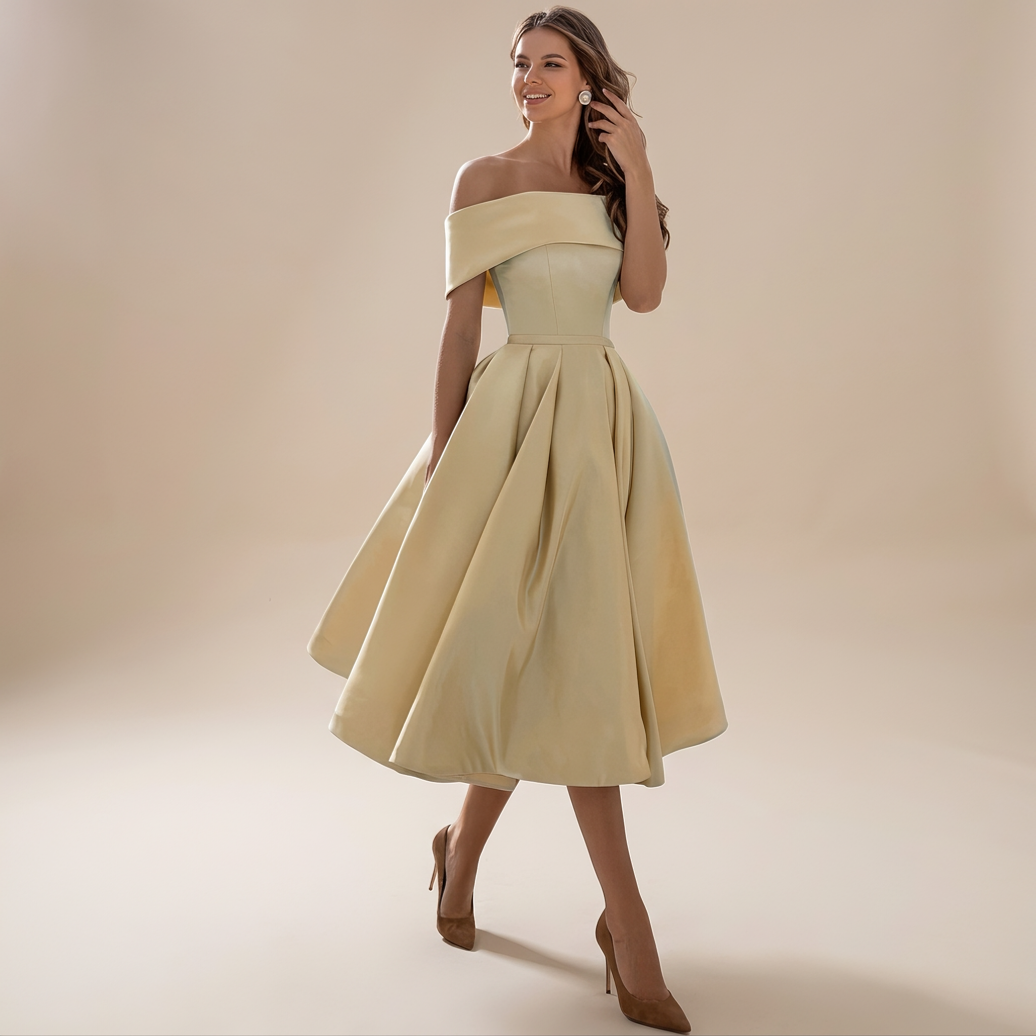 Erika - Stilvolles Kleid mit freien Schultern