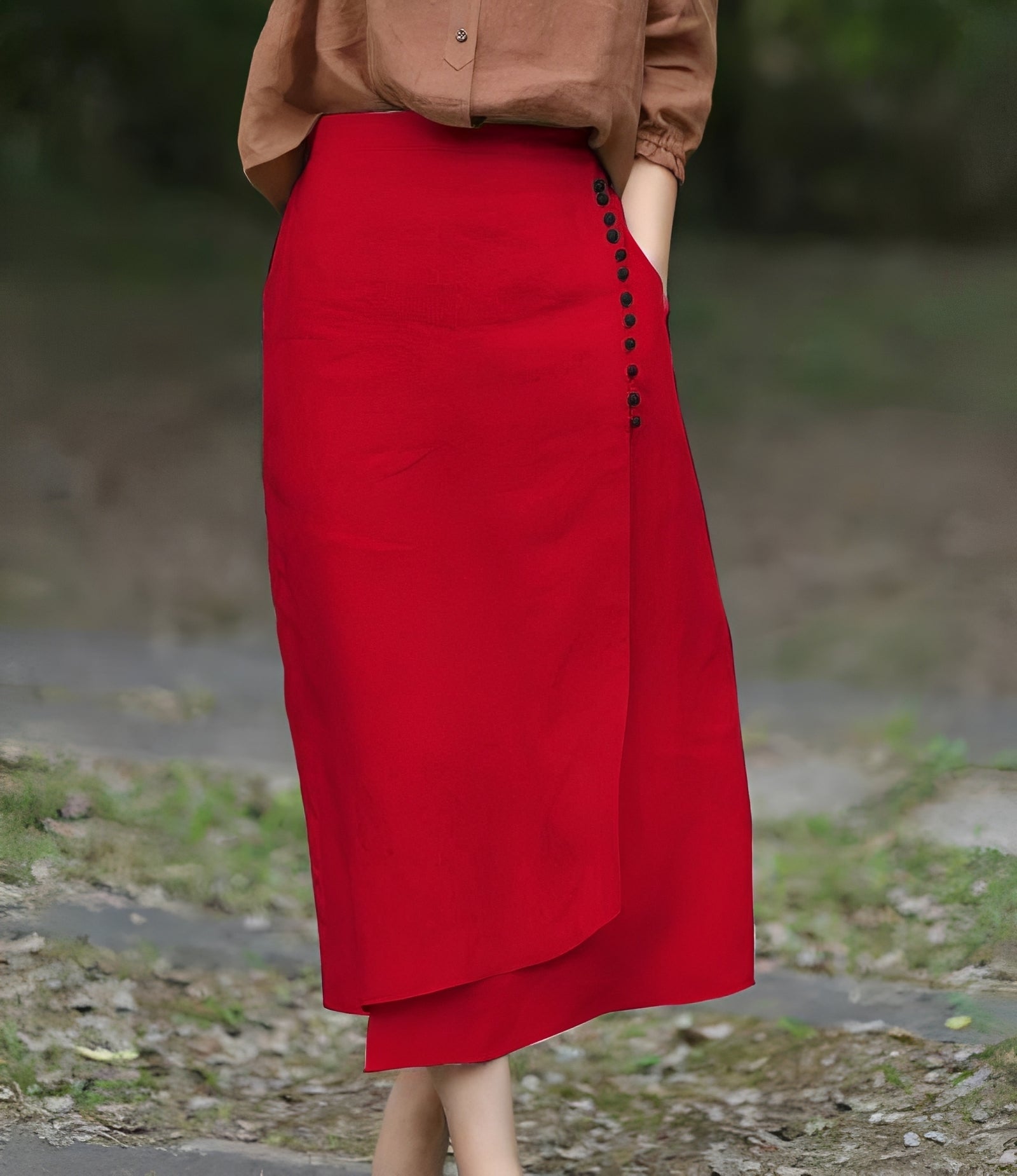 Manda - Eleganter asymmetrischer A-Linien-Rock für Damen