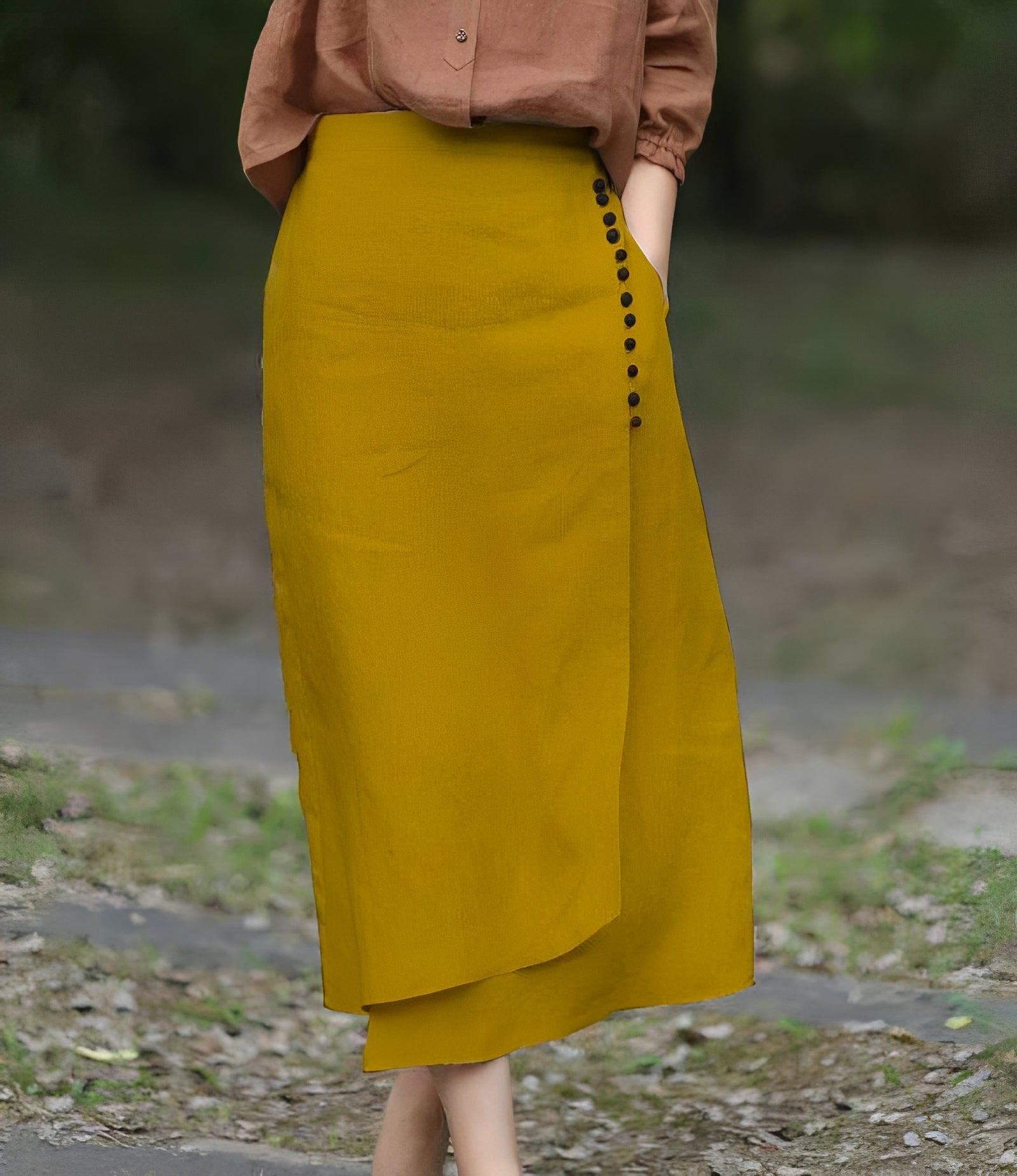 Manda - Eleganter asymmetrischer A-Linien-Rock für Damen