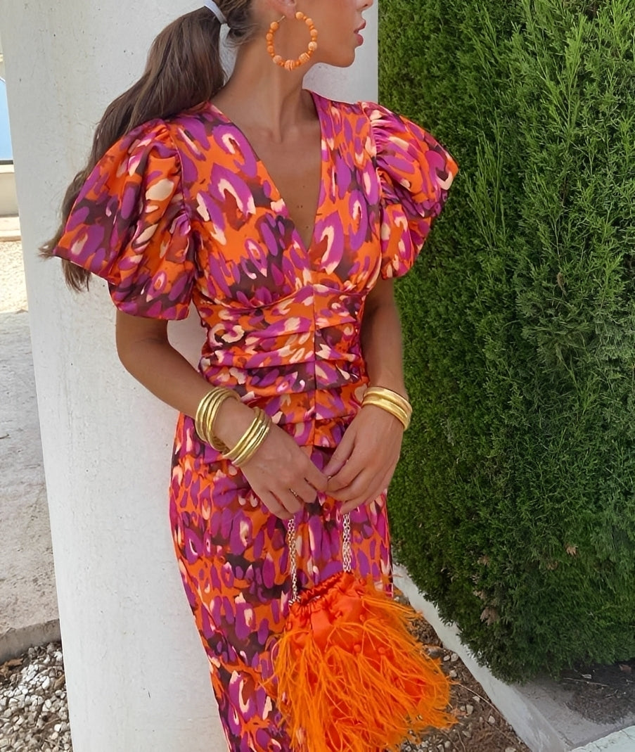 Kylie - Modernes Blumenkleid