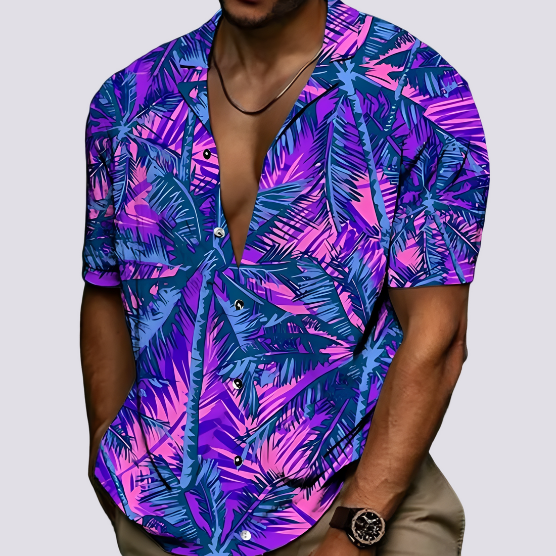 Philip - Chic Herrenhemd mit Hawaii-Design