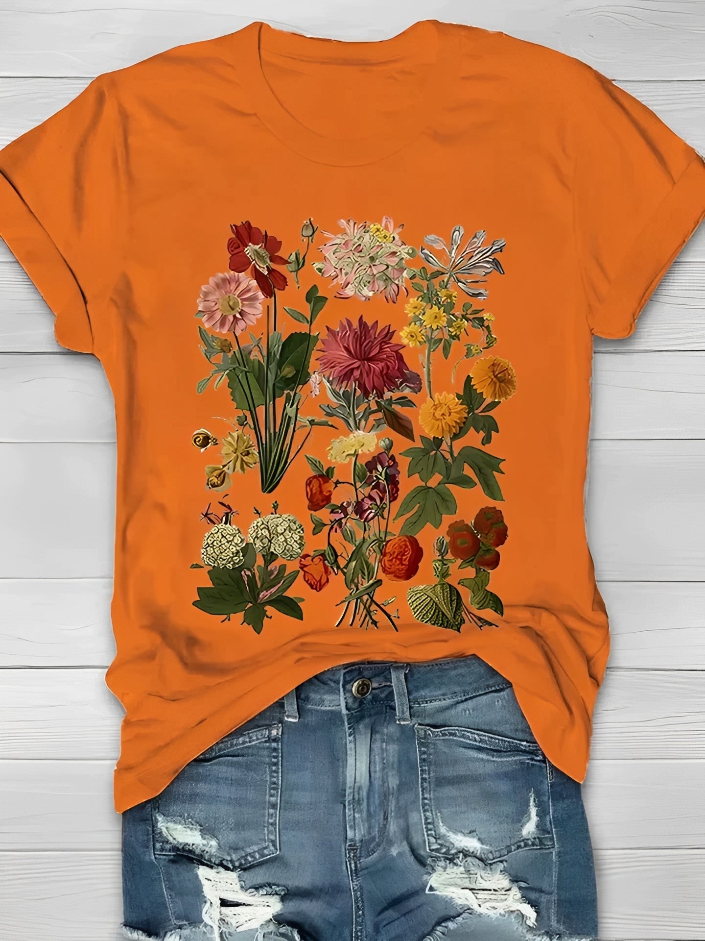 Annalise - Elegantes T-Shirt mit Blumenmuster für Damen