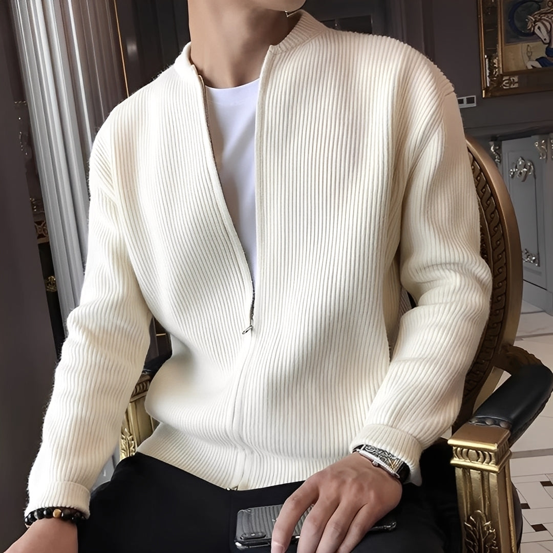 Damon – Herren Retro-Pullover mit Reißverschluss