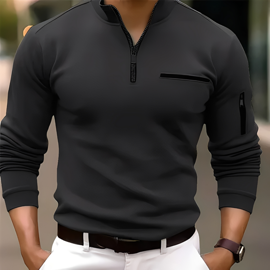 Marco - Stilvoller Pullover mit Reißverschluss