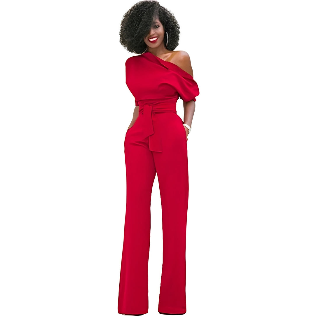 Marie - Stilvoller schulterfreier Jumpsuit für Damen