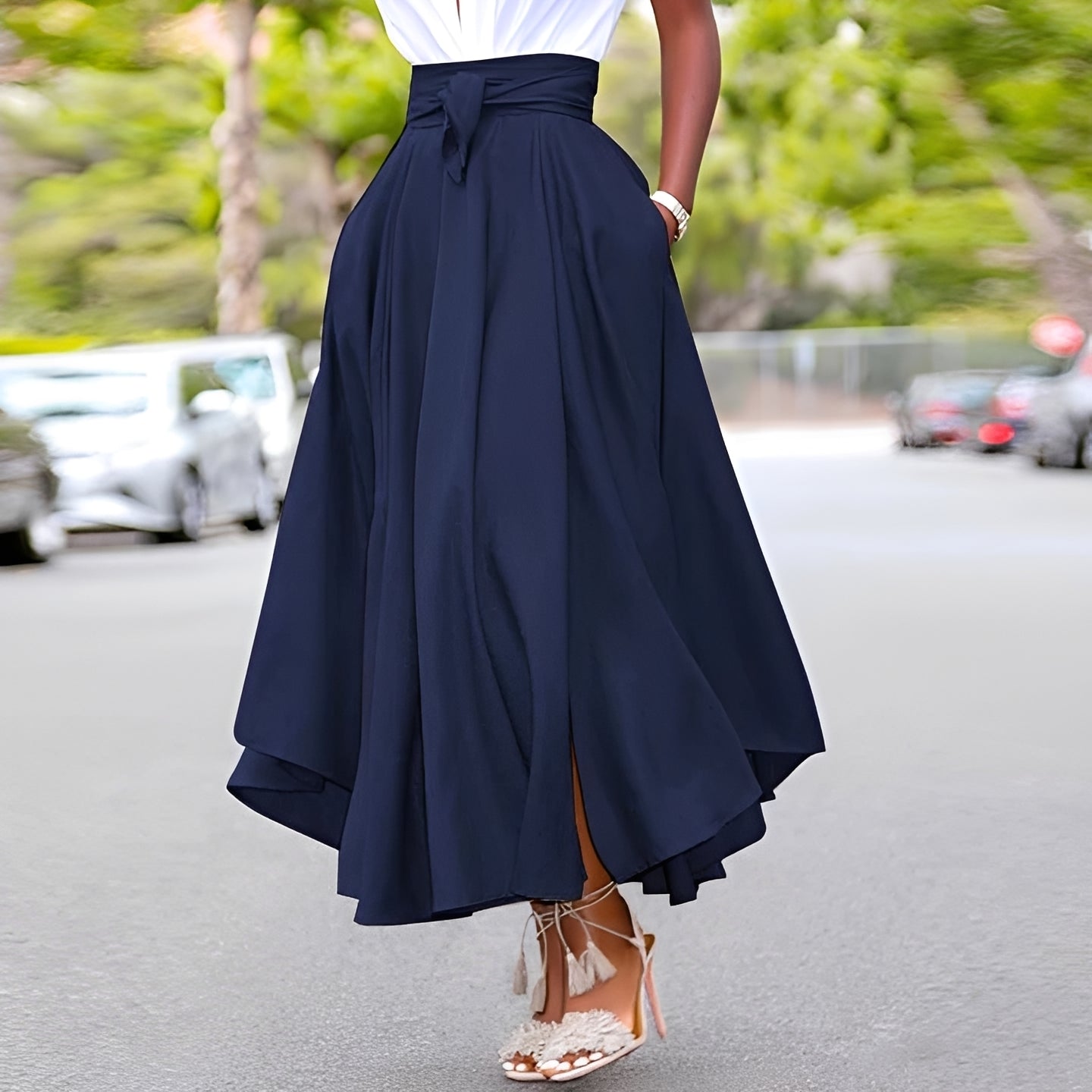 Sharmaine - Maxirock mit eleganten Falten