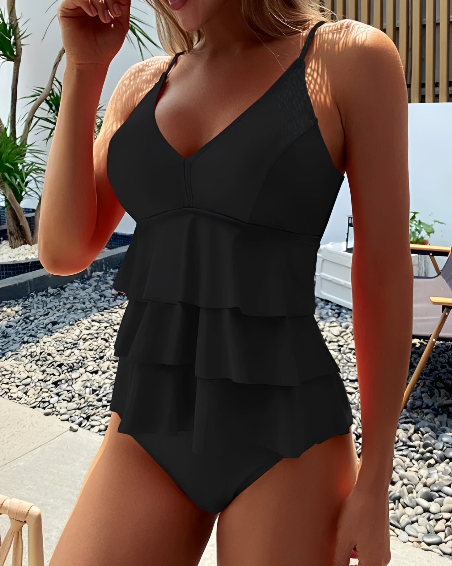 Lauren - Eleganter Badeanzug mit Rüschen