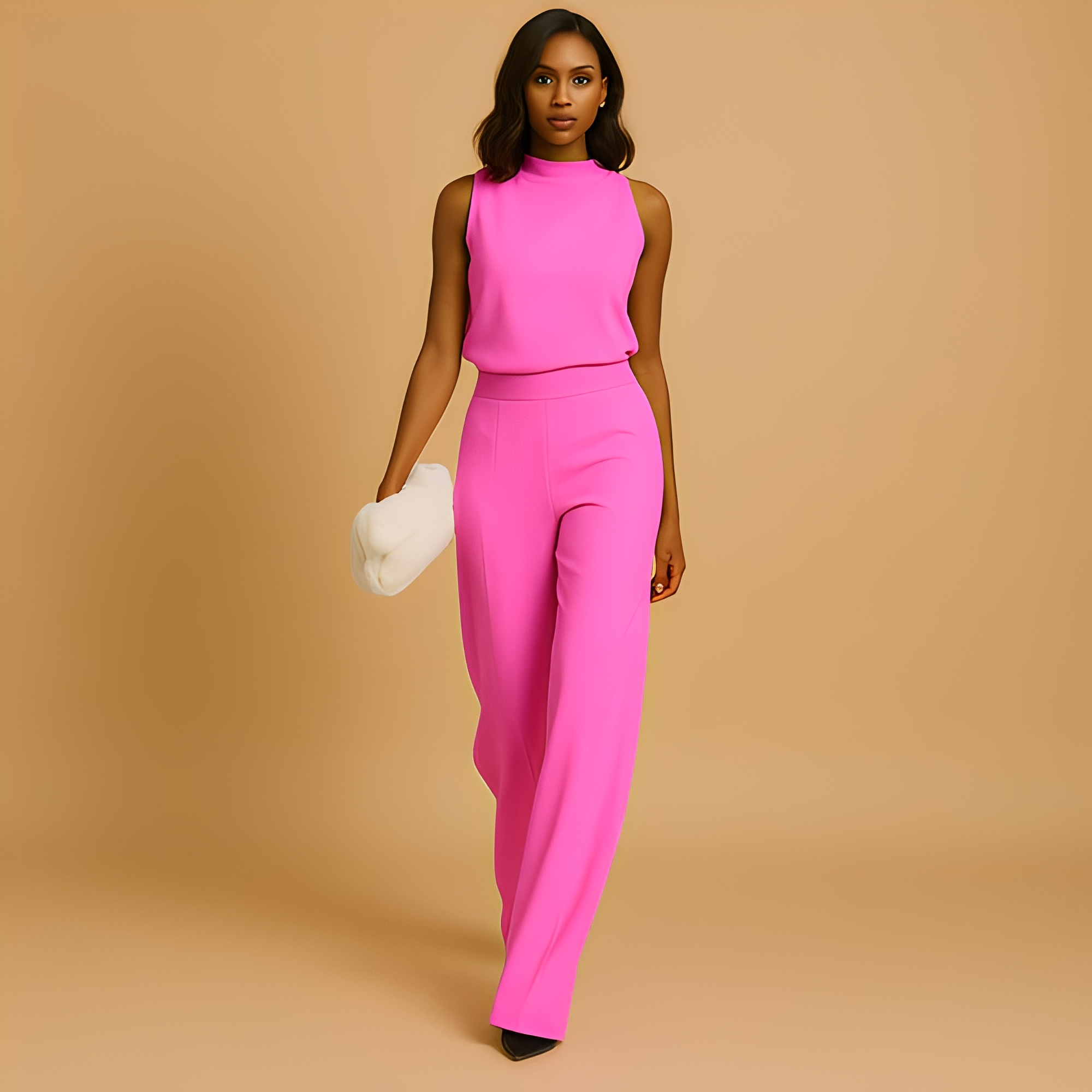 Almerra - Ärmelloser Jumpsuit mit weitem Bein für Damen