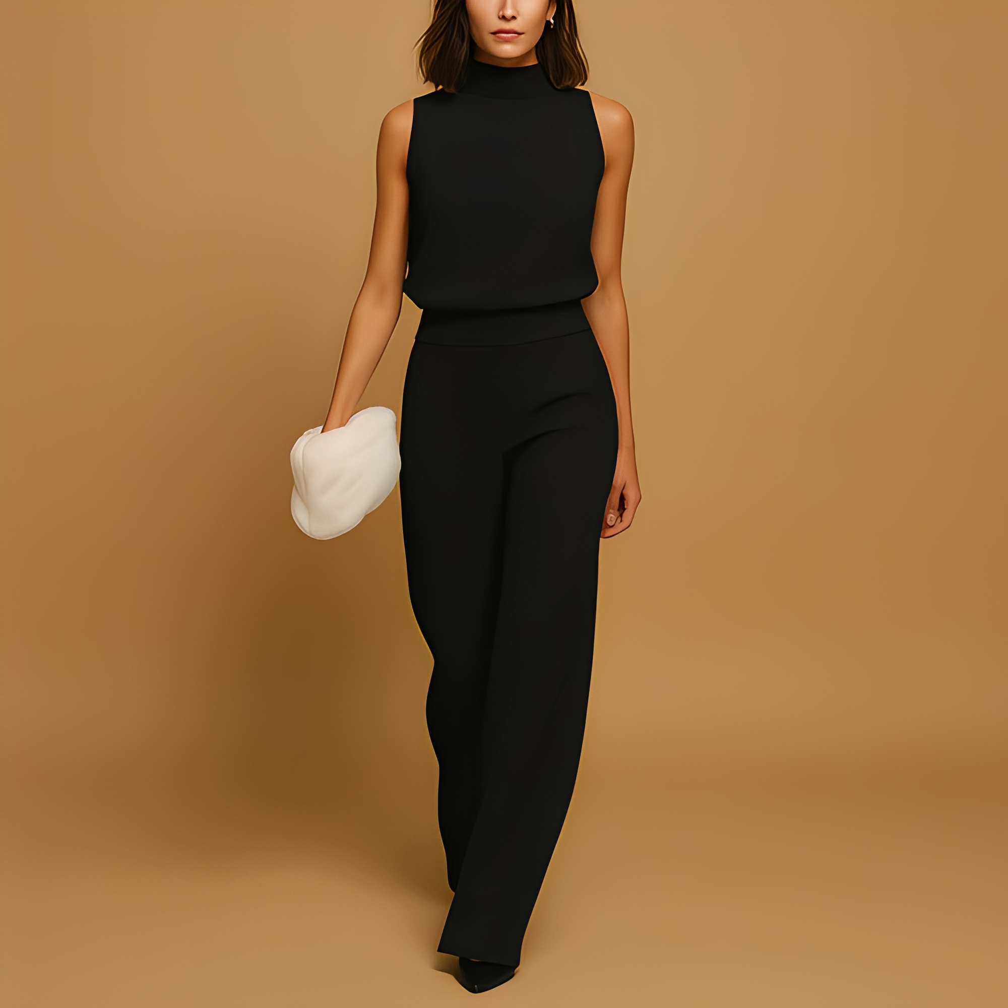 Almerra - Ärmelloser Jumpsuit mit weitem Bein für Damen