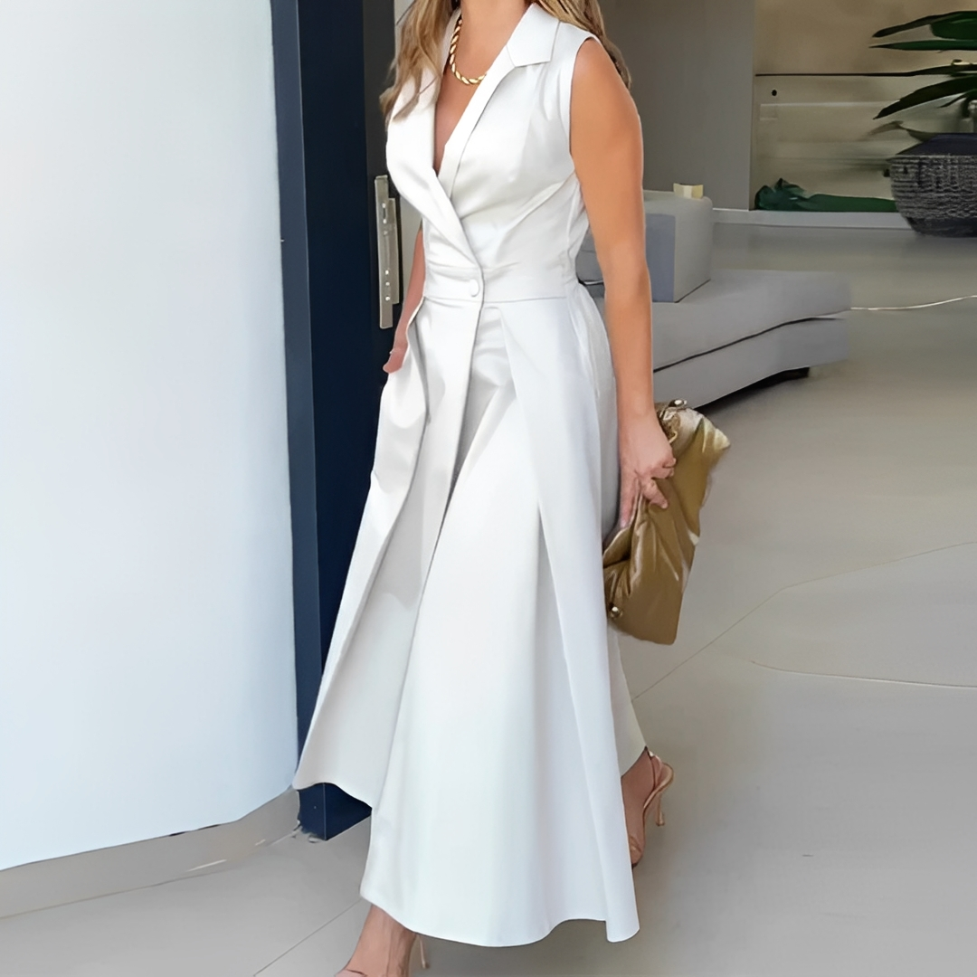 Diola - Stilvolles Damenkleid mit V-Ausschnitt