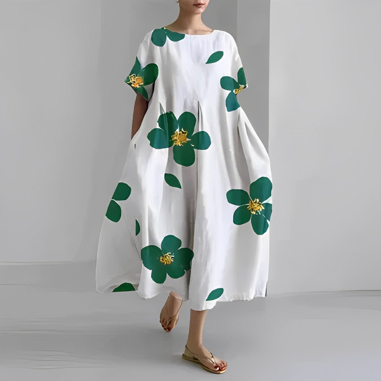 Naomi - Boho-Maxikleid mit Blumen, perfekt für den Frühling