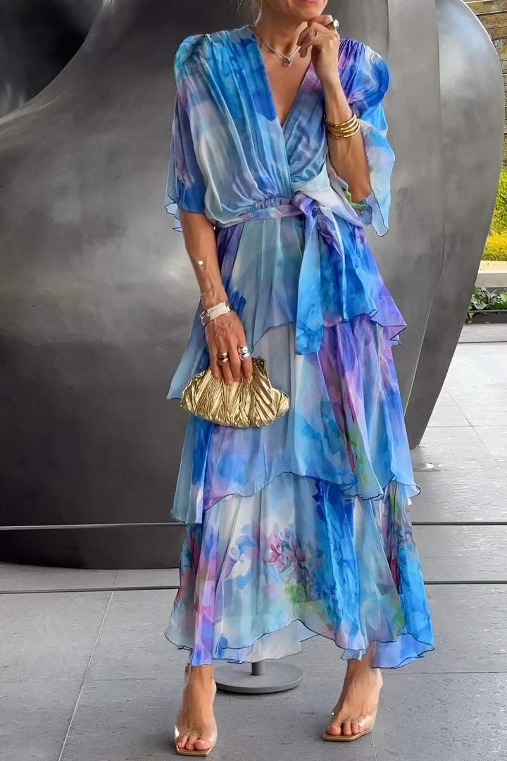 Sarina - Elegantes langes Kleid in vielen Farben