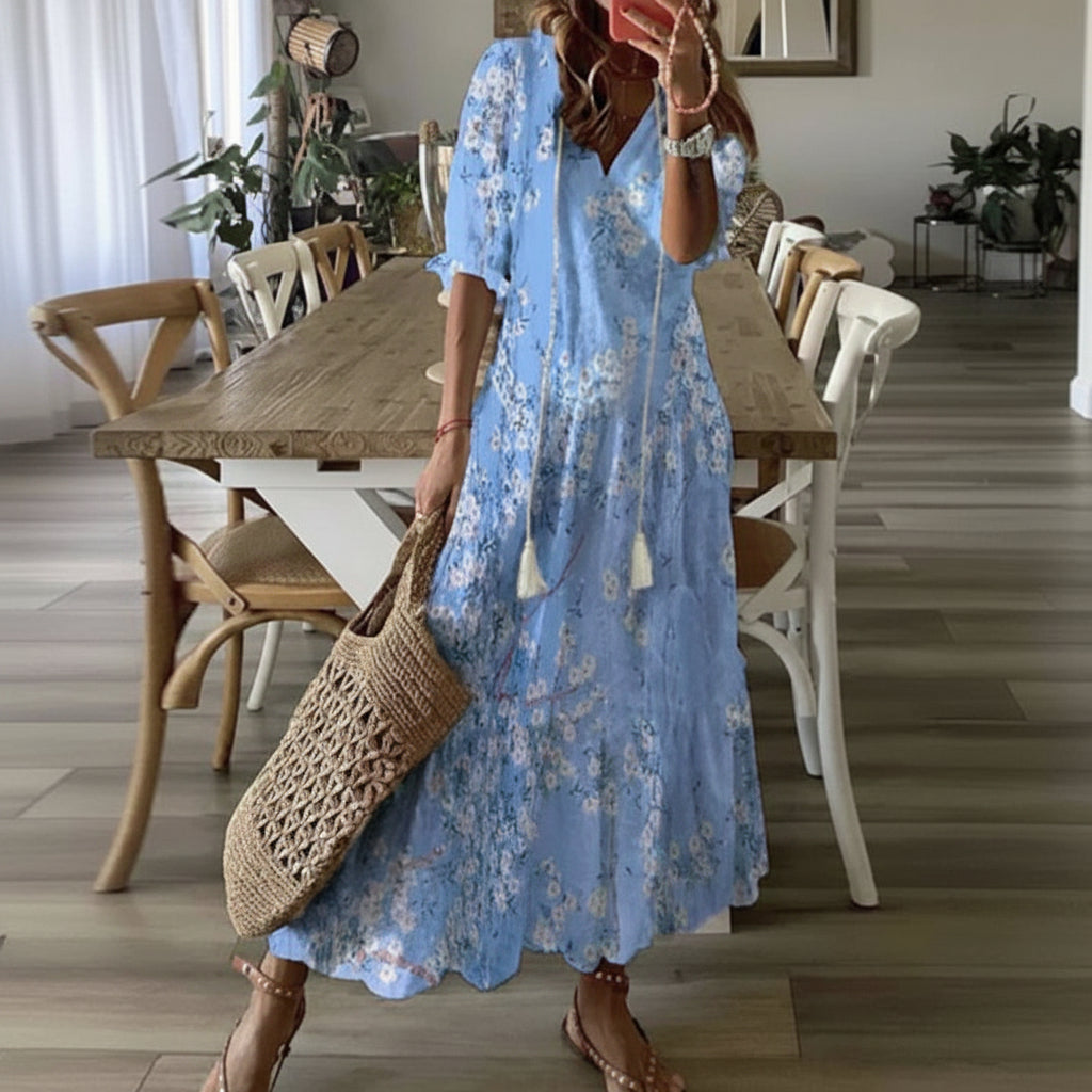 Dianna - Kleid Boho mit Bauch-Kaschierung