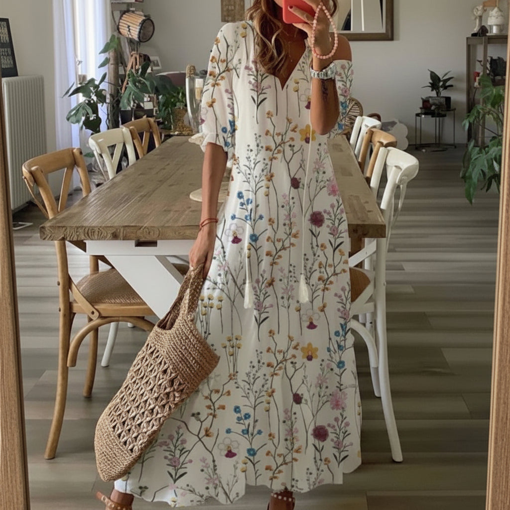 Dianna - Kleid Boho mit Bauch-Kaschierung