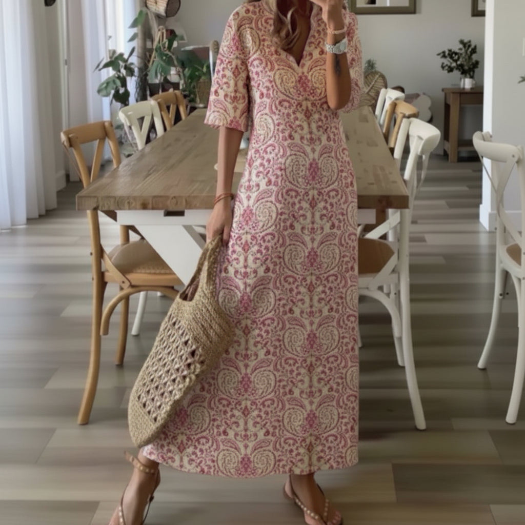 Dianna - Kleid Boho mit Bauch-Kaschierung