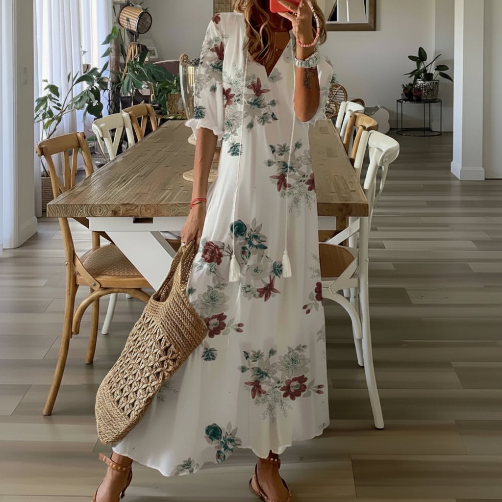 Dianna - Kleid Boho mit Bauch-Kaschierung